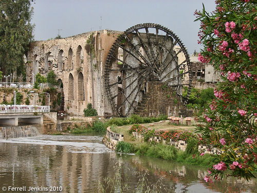 One of the Norias on the Orontes River at Hama, Syria. Photo by Ferrell Jenkins.