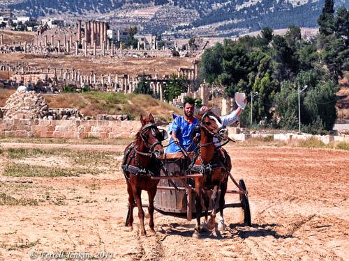 Chariot Race in the Roman Hippodrome at Jerash. Photo by Ferrell Jenkins.