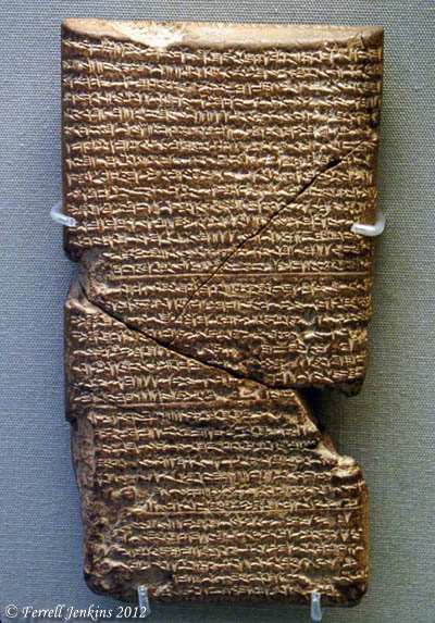 Babylonian Chronicles for years 615-609 B.C. British Museum. Photo by Ferrell Jenkins.