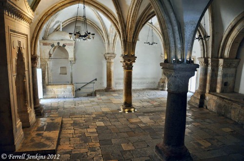 The traditional room of the Last Supper (the Cenacle) on Mount Zion, Jerusalem. Photo by Ferrell Jenkins.