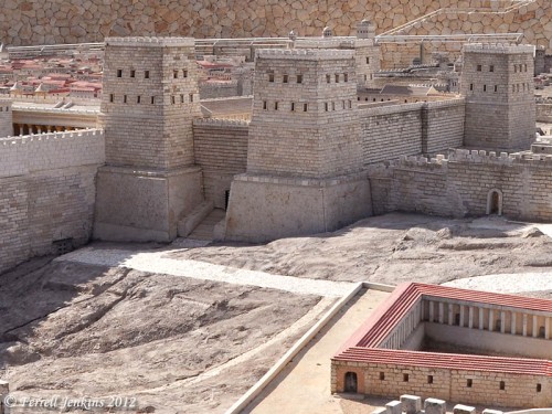 Fortress of Antonia in the Second Temple Model. Photo by Ferrell Jenkins.