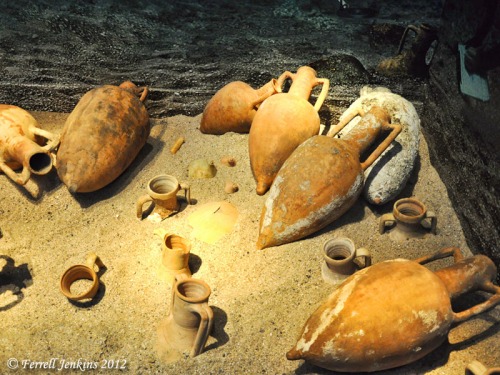 Amphorae used for transporting goods. Photo by Ferrell Jenkins.