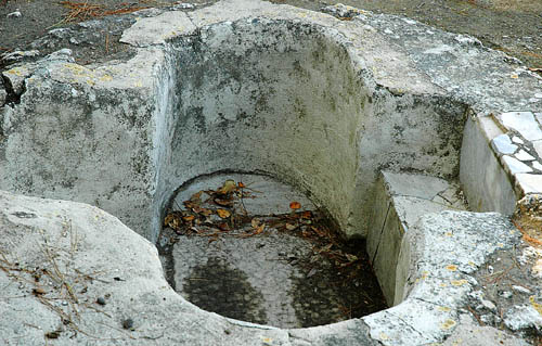 Baptistry in 5th century church at Emmaus. Photo by Ferrell Jenkins.