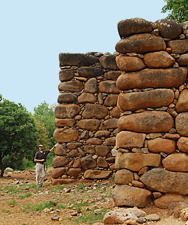 Reconstruction of the City Wall at Tel Dan. Photo by Ferrell Jenkins.