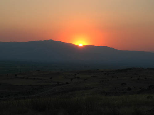 Sunset at Hierapolis in the Lycus River Valley. Photo by Ferrell Jenkins.