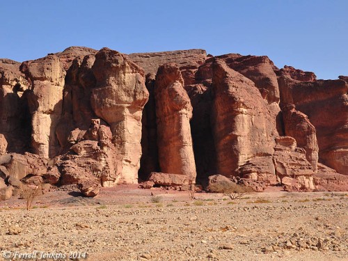 Solomon's Pillars at Timna in the desert of Paran. Photo by Ferrell Jenkins.