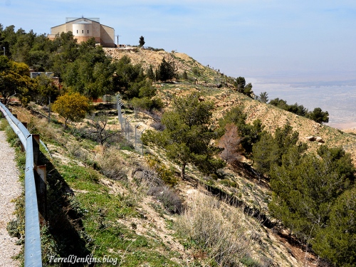 The reconstructed Byzantine church built on Mount Nebo to commemorate the Biblical event.